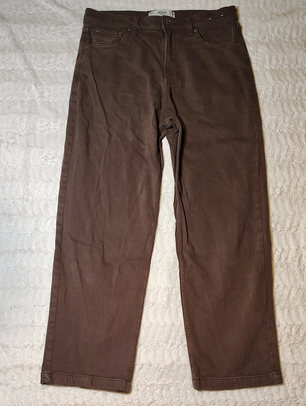 Men's Brown Straight-Leg Pants